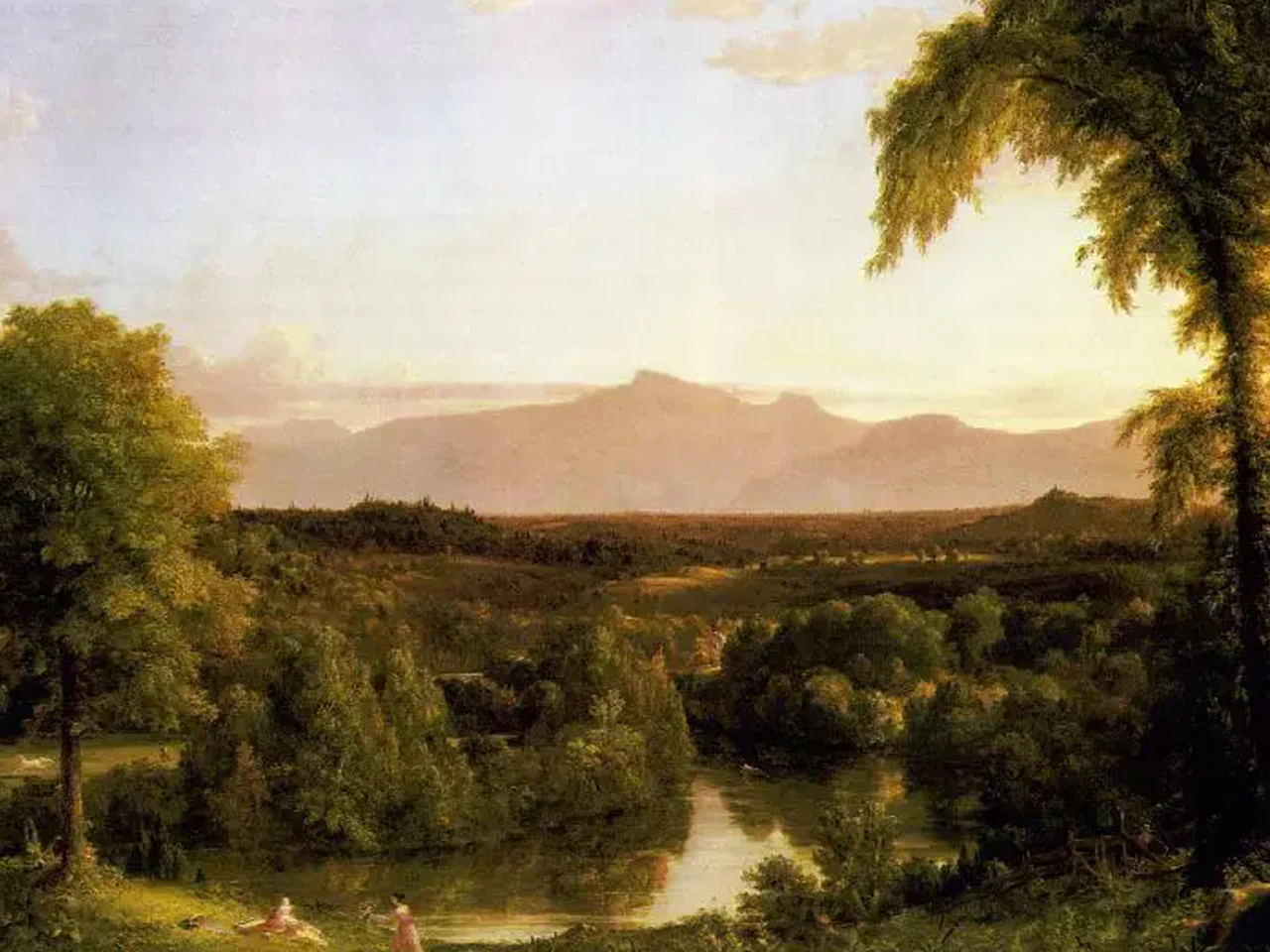 Paisagem View on the Catskill — Early Autumn, de Thomas Cole