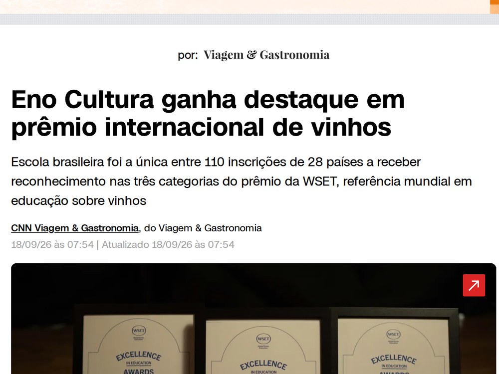 Reprodução da matéria no site CNN Brasil
