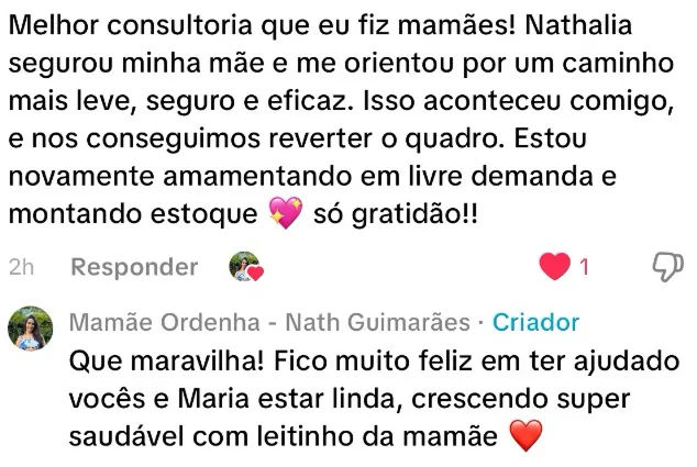 Depoimento de aluna